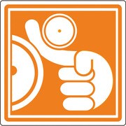 201013 [緑十字 PL警告ステッカー 巻き込まれに注意 100×100mm 10枚組]