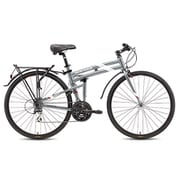 折りたたみクロスバイク 19インチ 700c 外装21段変速 スモークシルバー URBAN