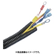 CLT62N-C630 [コルゲートチューブ 耐熱性ナイロン6 スリット付き 黒 内径16.9 30.48m]