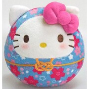 桜だるま ハローキティ S ブルー [ぬいぐるみ]