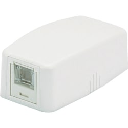 JOQ1H6A00 [CAT6Aスプリングシャッター付きローゼットキット 1個口 白]