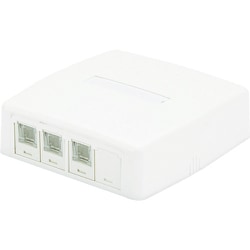 JOQ3BH500 [CAT5Eスプリングシャッター付きローゼットキット 4個口（3ジャック＋1ブランク） 白]