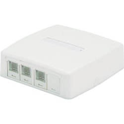 JOQ3BH6A00 [CAT6Aスプリングシャッター付きローゼットキット 4個口（3ジャック＋1ブランク） 白]