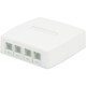 JOQ4H500 [CAT5Eスプリングシャッター付きローゼットキット 4個口 白]