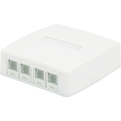 JOQ4H500 [CAT5Eスプリングシャッター付きローゼットキット 4個口 白]