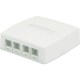 JOQ4H6A00 [CAT6Aスプリングシャッター付きローゼットキット 4個口 白]