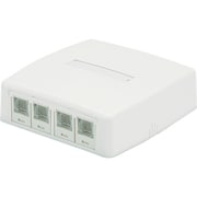 JOQ4H6A00 [CAT6Aスプリングシャッター付きローゼットキット 4個口 白]