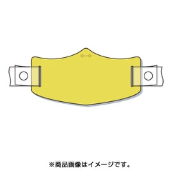 WE-102H [e帽章 黄無地 ヘルメット用樹脂バンド付]