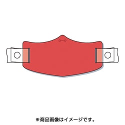 WE-104H [e帽章 赤無地 ヘルメット用樹脂バンド付]