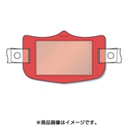 WE-124H [e帽章 透明ポケット付き 赤 ヘルメット用樹脂バンド付]