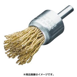452705 [軸付エンド型ブラシ コード真鍮波線0.22 φ17]