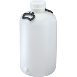 009538 [ポリタンク 取手付き 広口瓶 30L＋3/8ソケット加工 ソケット付]