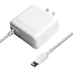 AC充電器 USB Type-Cケーブル一体型 1m 3A 可動式プラグ採用 ホワイト AC-005