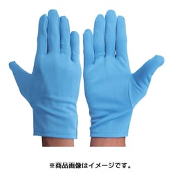 8010-1-C4-L [WINCESS スムス手袋 カラーナイロン手袋 マチ付 サックス L（10双入）]