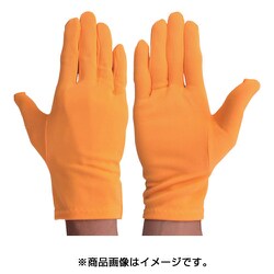 8010-1-C5-SS [WINCESS スムス手袋 カラーナイロン手袋 マチ付 オレンジ SS（10双入）]