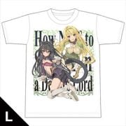 異世界魔王と召喚少女の奴隷魔術 Tシャツ [シェラ＆レム] Lサイズ [キャラクターグッズ]