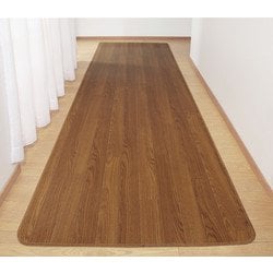 木目調廊下敷き ブラウン 80×240cm FL56632