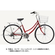 シティサイクル シーピーエイチ266-X 26型 外装6段変速 レッド MK-18-050