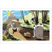 チャックま ポストカード 山登り（初日の出） [キャラクターグッズ]