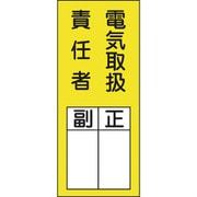 047073 [緑十字 氏名（指名）ステッカー標識 電気取扱責任者・正副 200×80 10枚組]
