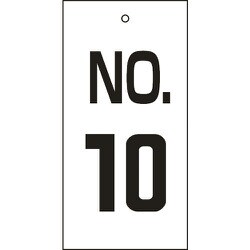 167010 [緑十字 バルブ表示札 NO.10 100×50mm 両面表示 エンビ]