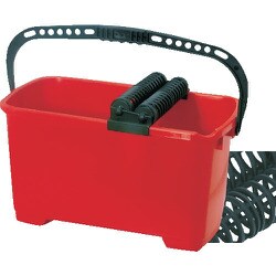 床洗浄バケツセット OPTIMUM 22L 赤 すすぎローラー付 505543