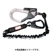 LJANWS-MF [じゃばら式ランヤード タフアルミ自在環-小フック 1500mm 黒/反射]