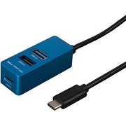 USB3.0+2.0 Type-C 3ポートハブ120cm ブルー UH-C3123BL
