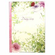 2019年手帳 A6 モダンフラワー ピンク帯 2018年12月始まり DY-18