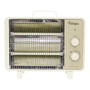 レトロ電気ストーブ クリームホワイト AEH-590WH