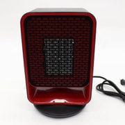 PTC温風ヒーター 角型 ブラック×レッド YD-927
