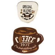 Hot Coffee Cozydoors トイレフタカバー・マットセット 洗浄暖房用