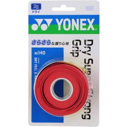 オーバーグリップ ドライスーパーストロンググリップ（3本入り） AC140 475 コーラルレッド [オーバーグリップテープ]
