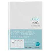グリッドダイアリー 2019年版 ノーマルタイプ A6 ホワイト DUB-A602V-19W