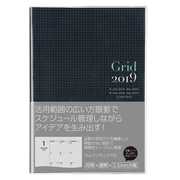 グリッドダイアリー 2019年版 ノーマルタイプ A6 ブラック DUB-A602V-19D
