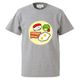 おしゅしだよ 朝ごはんTシャツ グレー L [キャラクターグッズ]