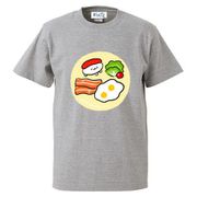 おしゅしだよ 朝ごはんTシャツ グレー XL [キャラクターグッズ]