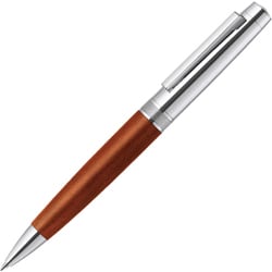 ボールペン フィラーレウッド 0.7mm ツイスト式 インク色：黒 本体色：ウッドシルバー 天然木グリップ エマルジョンインク使用 P-BA77-WDS
