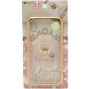 BJI1805GD [iPhone XR用 リング付ケースラインストーン GD]