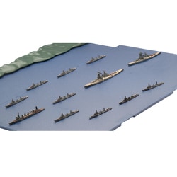 集める軍艦シリーズ No.15 ガダルカナル島砲撃挺身隊セット （金剛/榛名/五十鈴/彩色済み上空直衛機付き） [1/3000 プラモデル]