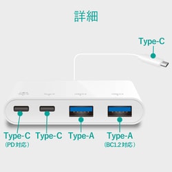 ヨドバシ.com - エレコム ELECOM U3HC-A423P5WH [USBハブ USB3.1 Gen1