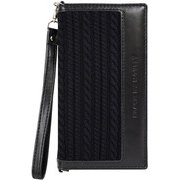 74167 [iPhone XR用ケース BLACK BY MOUSSY ニット/ブラック 手帳型]