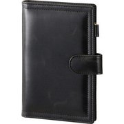 キーワード ベーシック 本革調ホック A5システム手帳 ブラック WWA27B
