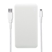モバイルバッテリー スマートIC搭載 超タフmicroUSBケーブル付属 10,000mAh ホワイト OWL-LPB10005K-WH