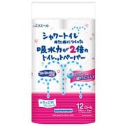 シャワートイレのためにつくった吸水力が2倍のトイレットペーパー フラワープリント香水付き 12ロール [トイレットペーパー]