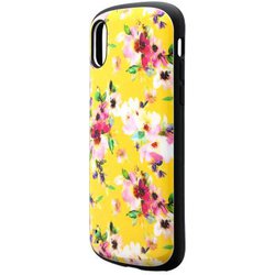 LP-IPSHVCDB [iPhone XS/X用 耐衝撃ハイブリッドケース PALLET Design フラワーイエロー]