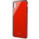 LP-IPLGSRD [iPhone XS Max用 背面ガラスシェルケース SHELL GLASS レッド]