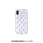 BM_I9SCSDLPE_CT [iPhone XS用ケース 薄型 スリム ハード カバー PolkaDotsWhite/CRYSTAL for iPhone XS]