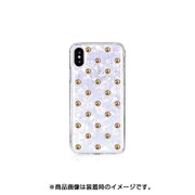 BM_I9SCSDLPE_GD [iPhone XS用ケース 薄型 スリム ハード カバー PolkaDotsWhite/GOLD for iPhone XS]
