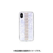 BM_I9SCSDLSW_GD [iPhone XS用ケース 薄型 スリム ハイブリッド ハード カバー StripeWhite/GOLD for iPhone XS]